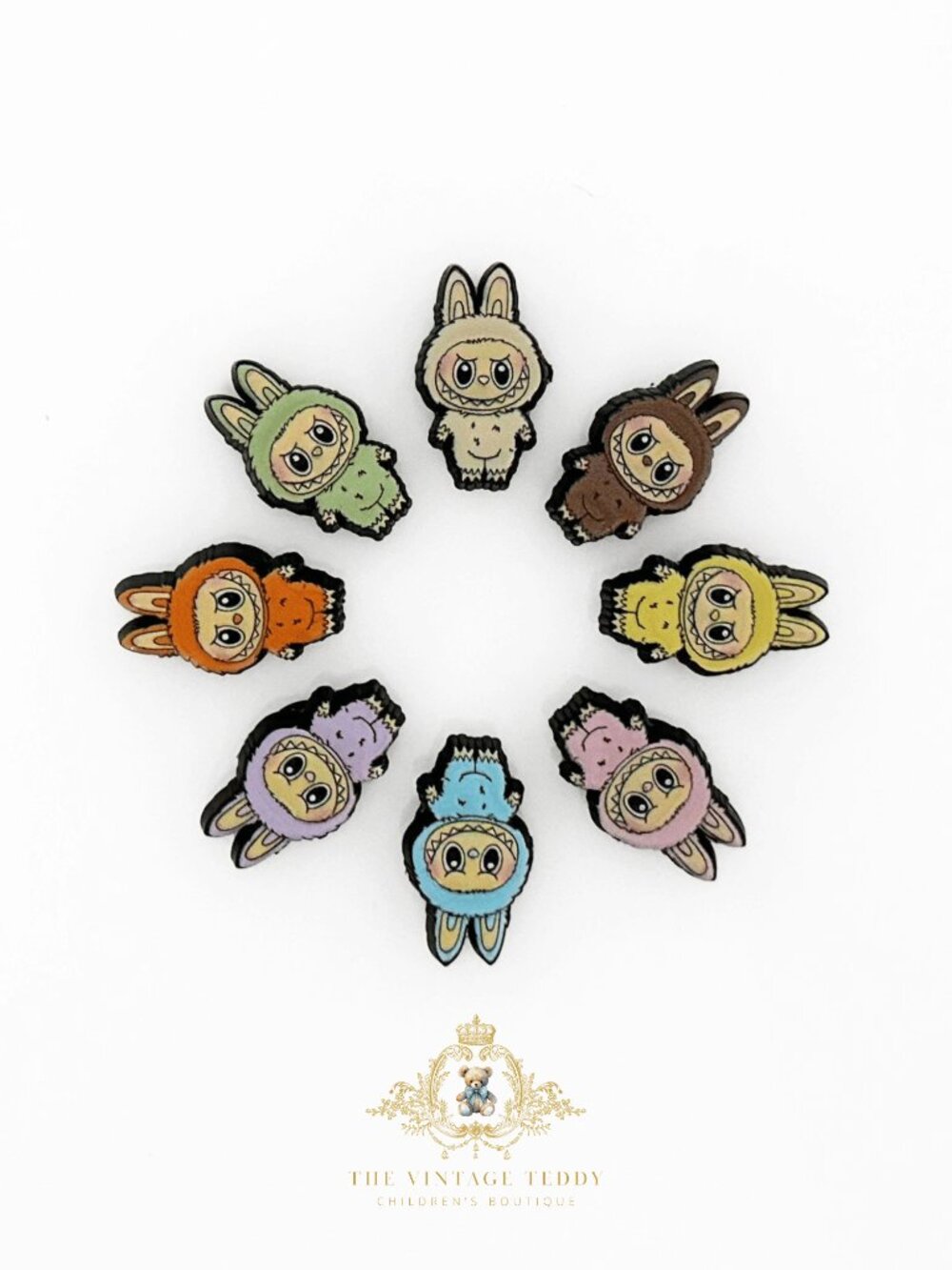 Adorable Kids Shoes Charms for Crocs Style Clogs Little Monsters Colors Set of 8